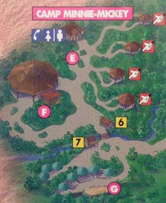 Disney Animal Kingdom Camp Minnie-Mickey map 1998
