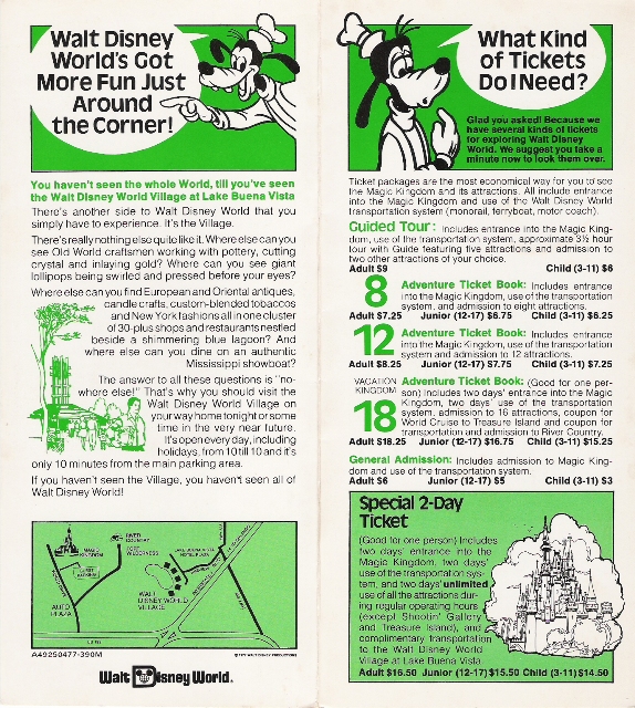 Walt Disney World Fun Around the Corner brochure