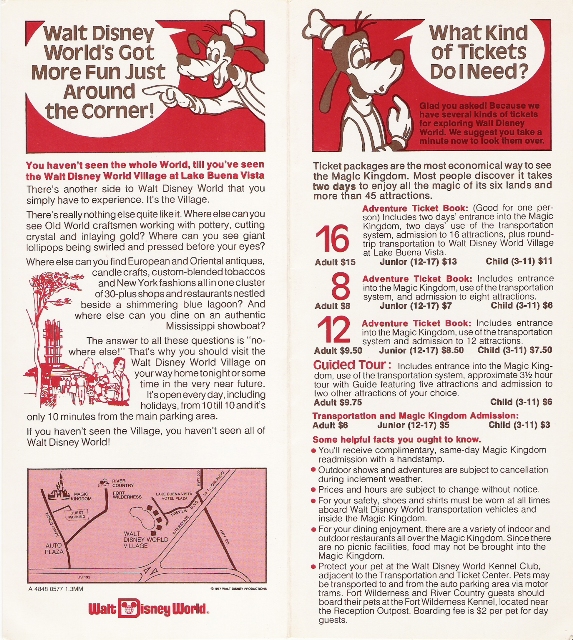 Walt Disney World ticket brochure
