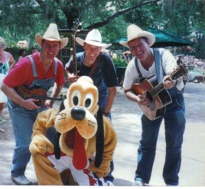 Pluto and band at River Country All American Water Party Walt Disney World