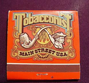 Tobacconist match book front
