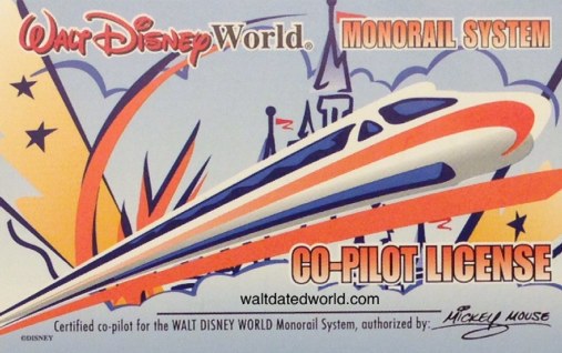Walt Disney World Monorail system license.
