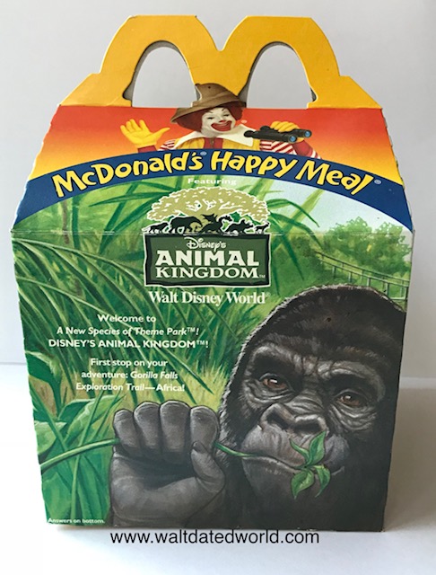 Disney Animal Kingdom Happy Meal Box gorilla