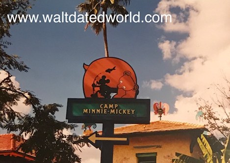 Disney Animal Kingdom original Camp Minnie Mickey Sign