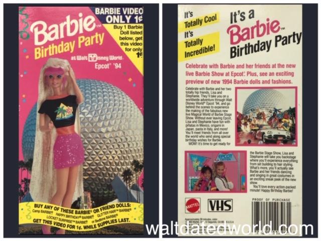 Barbie Epcot VHS video