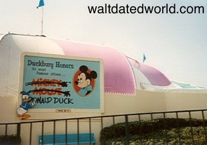 Duckburg honors Mickey Mouse sign