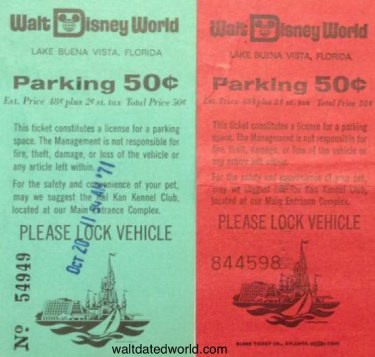 Early Walt Disney World Parking Tickets