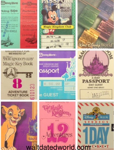 Walt Disney World tickets through the years