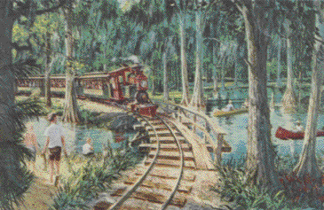 Fort Wilderness Railroad concept art Walt Disney World