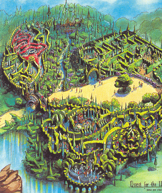 Animal Kingdom unicorn maze concept artwork
