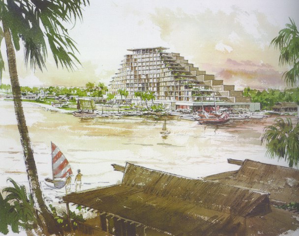 Walt Disney World Polynesian Resort concept art
