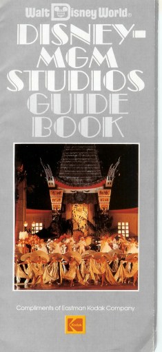 Disney MGM Studios 1989 Chinese Theater Guide book 