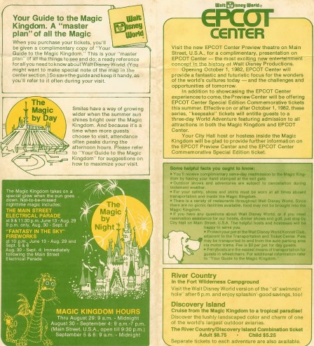 1981 Walt Disney World Information