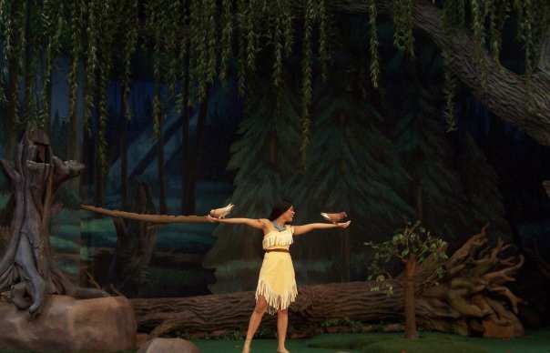 Pocahontas and birds Disney's Animal Kingdom