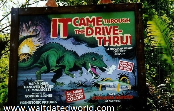 Disney Animal Kingdom Dinoland Drive Thru sign