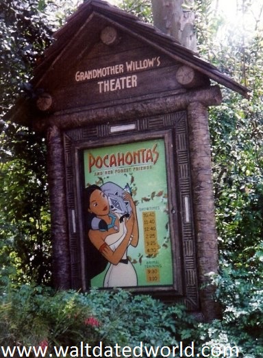Disney Pocahontas Animal Kingdom show sign