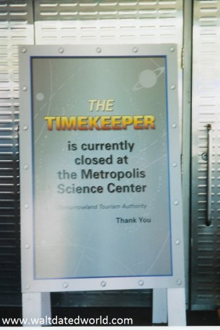 Timekeeper closed sign
